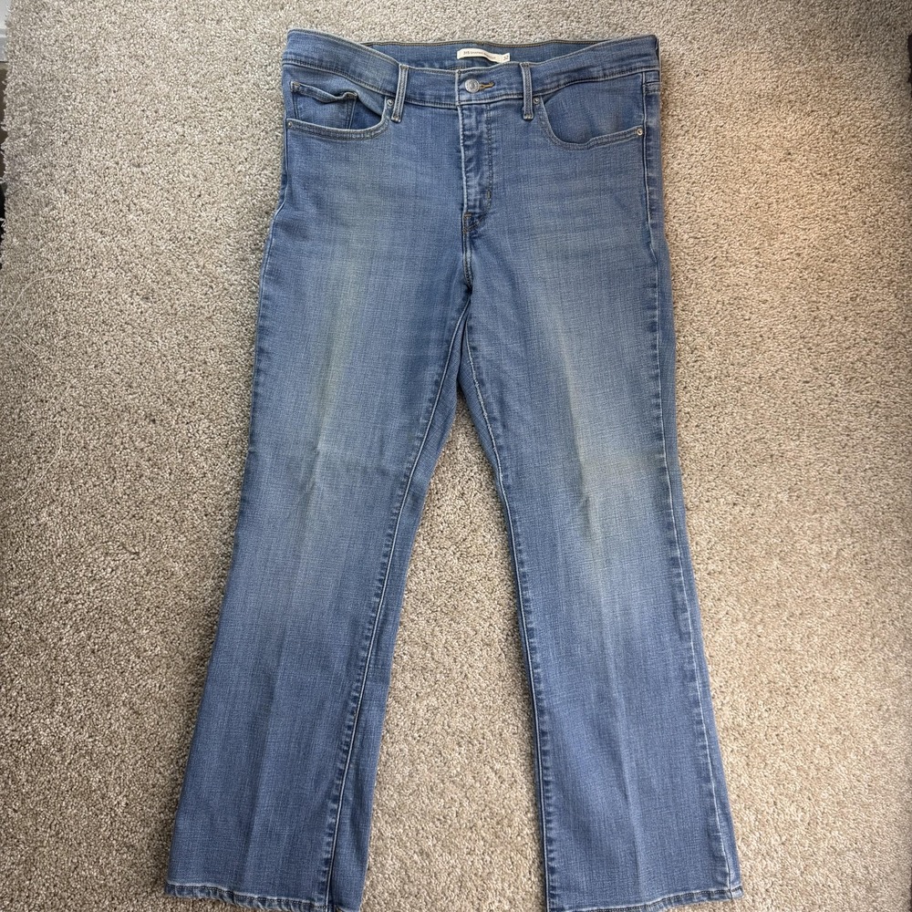 Levi's 315 Shaping Bootcut Jeans Womens 32 Med Wash Blue Stretch Denim Pants
